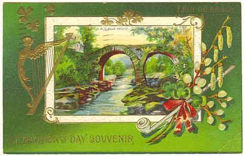 Postcard St Patricks Day Souvinir 1912