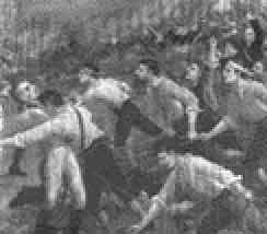 United Irishmen charge at Oulart Hill. 27 May 1798