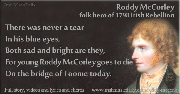 Roddy McCorley graphic copyright Ireland Calling