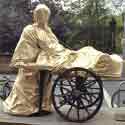Irish tourist attraction, Molly Malone statue in Dublin wrapped in gold