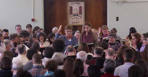 Sacred Harp singers at Cork convention
